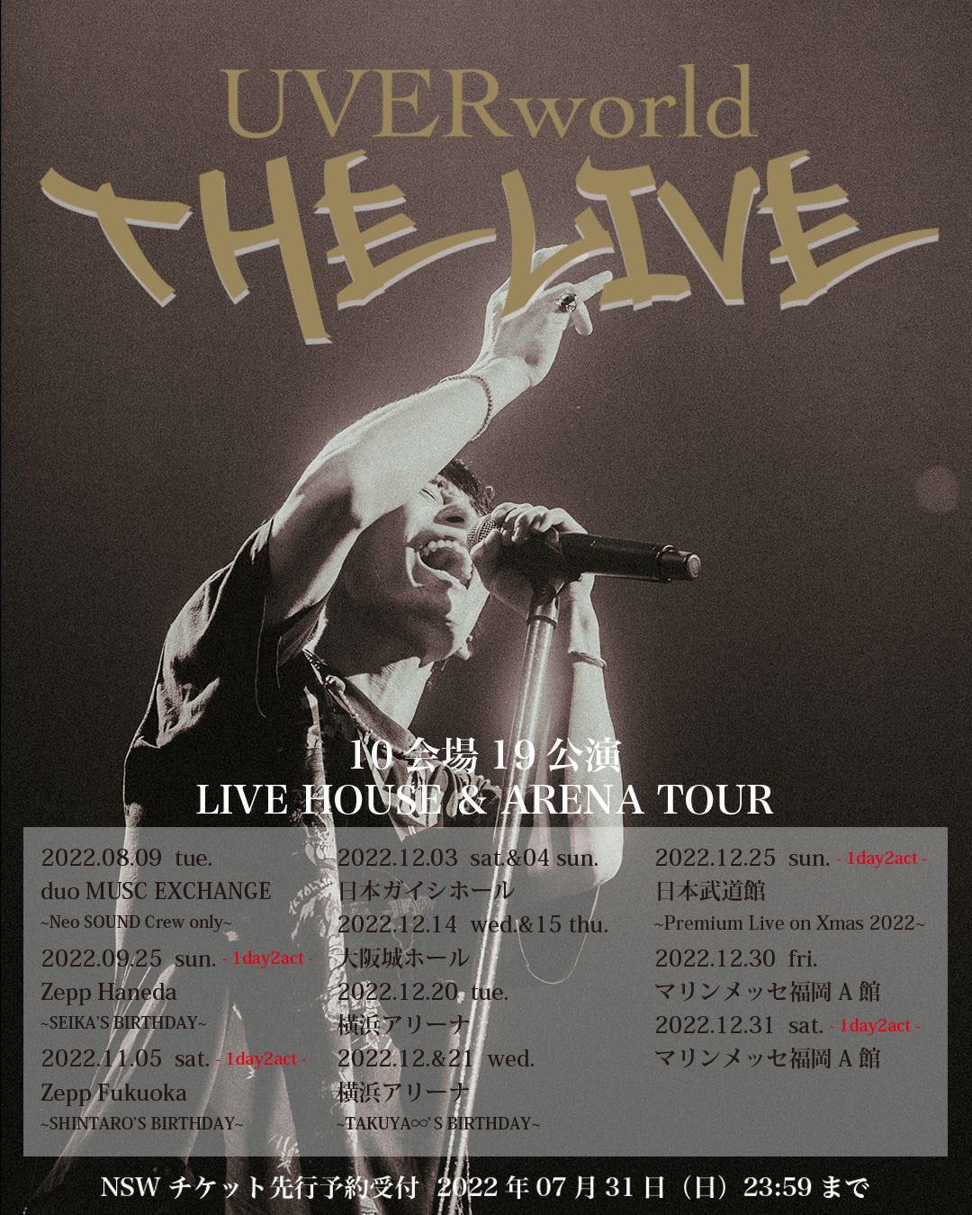UVERworld THE LIVE Blu-ray UVERworld THE LIVE 初回生産限定盤Blu