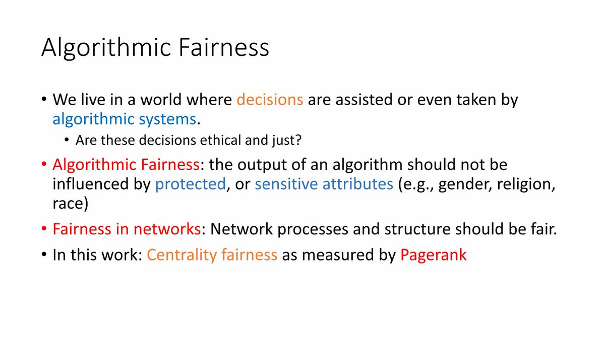 NetInCSH's tweet photo. Now Panayiotis Tsaparas on "Centrality fairness in networks" #FairPageRank
#NetSci2022 @NetSci2022 #NetSci #NetIn2022 #NetIn https://t.co/Qi2EeV9isD