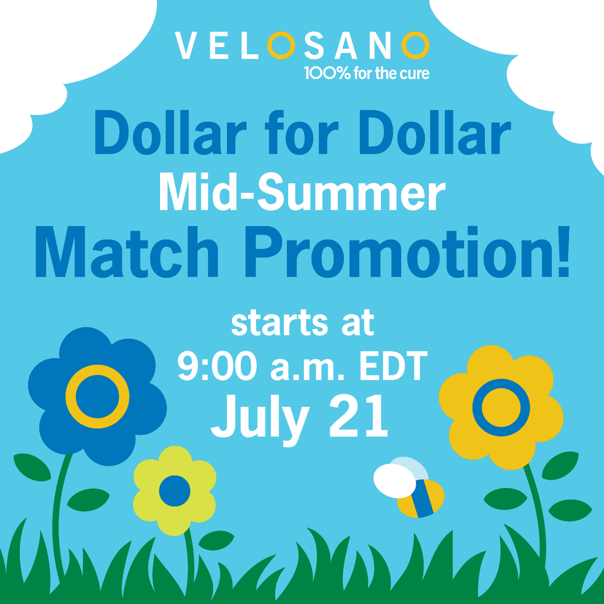 bikeVeloSano's tweet photo. The Mid-Summer Match is here! ☀️⛱ Thanks to a $1OOK gift from the Roger M. Hasselman Family, online donations made to registered Bike to Cure Participants will be matched until we reach the $1OOK threshold. Get donations in before these funds are gone! https://t.co/2DYOaF1gnW https://t.co/sXIgMuEQDb