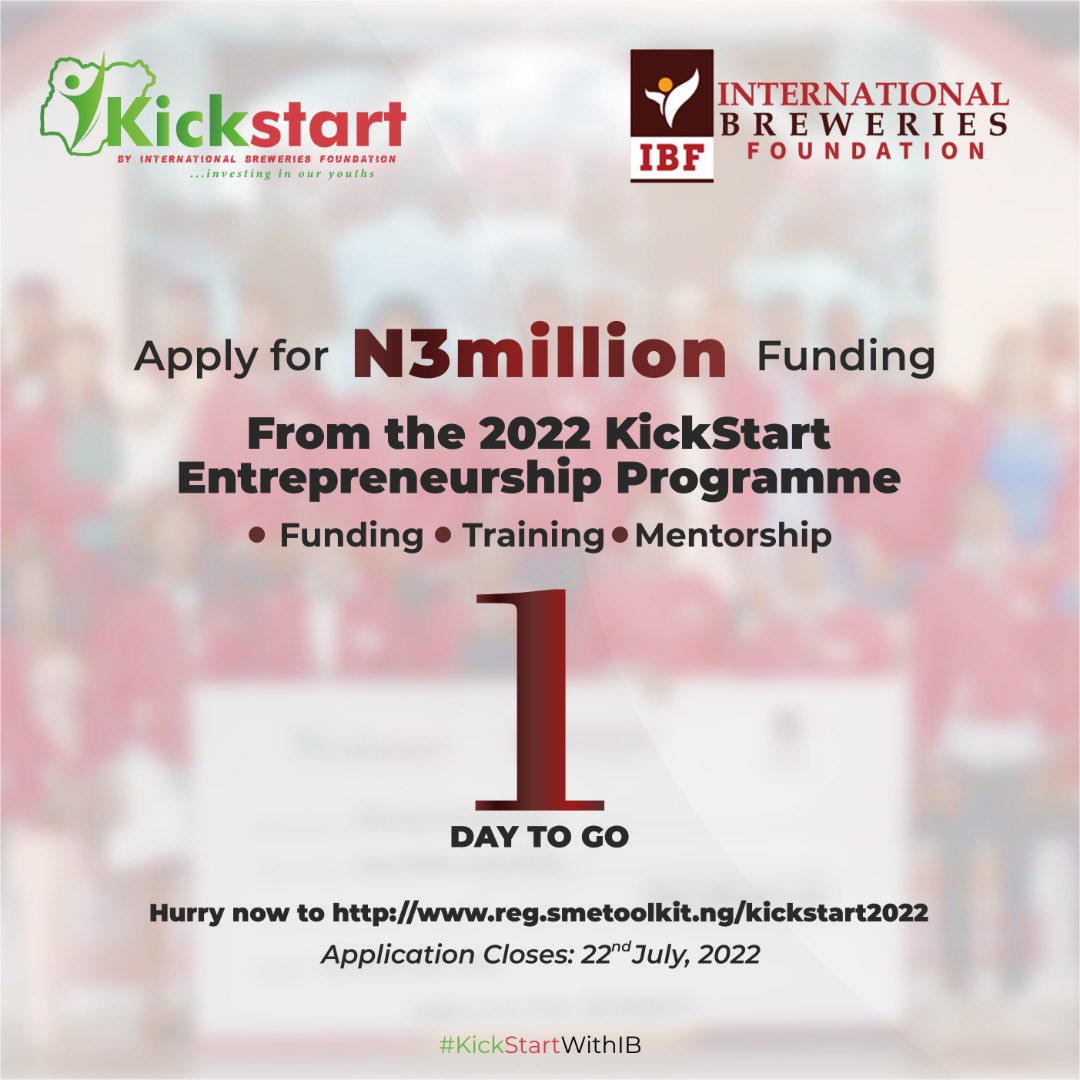 IBPlc_ng's tweet photo. Application Portal closes tomorrow guys!
Not applied yet? It’s not too late.
Visit https://t.co/jED90SHob6 to apply
#KickStartWithIB #IBPLC
#LagosMinistryOfWealthCreationAndEmployment #NigerianYouths #SMEDAN #EDC #YouthEmpowerment #CreatingOpportunities https://t.co/P4zRwtr8hY