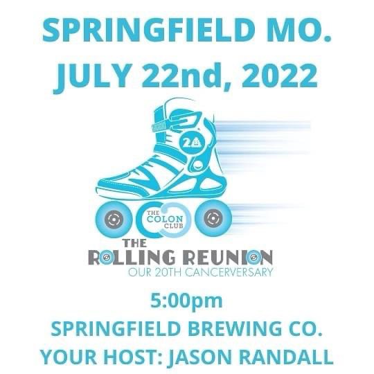 Springfield! Friday night July 22nd!  You’re invited, we want to meet ya’ll! Join us and our friends <a href="/fightcrc/">Fight Colorectal Cancer</a> for a meet-up at 5:00pm Springfield Brewery 305 S. Market Ave. Springfield, MO. 65806 host: <a href="/mrjasonrandall/">Jason Randall</a> 785-551-2497 #rollingreunion #findyouramanda #together