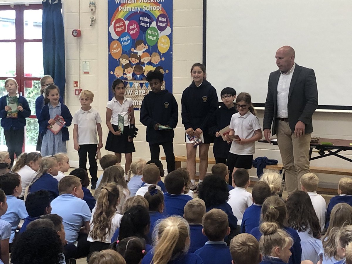 These 9 children have not missed a day of school all year.  One lucky child has won a £100 voucher towards a bike or scooter #attendance #itpaystobeinschool
