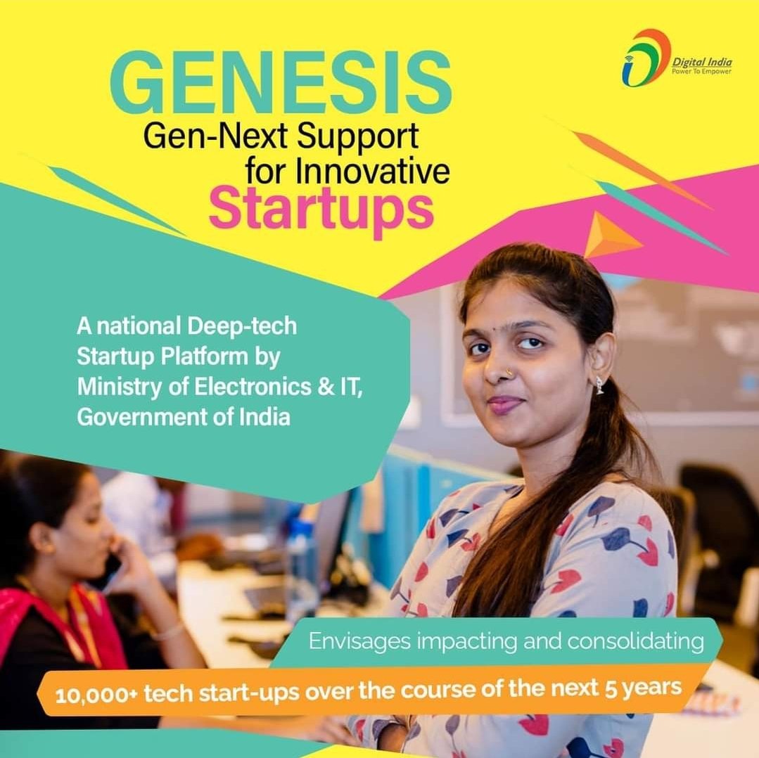 #GENESIS will #pave #road for more #startup #Ecosystem one that evenly represents #aspirations of our #AmBitious #Entrepreneurs for #inclusive #techno-#socio-#Economic #development of #India #IndiasTechade
#DigitalTransformation
#InfluencerMarketing
#startupbusiness
#AI
#Data