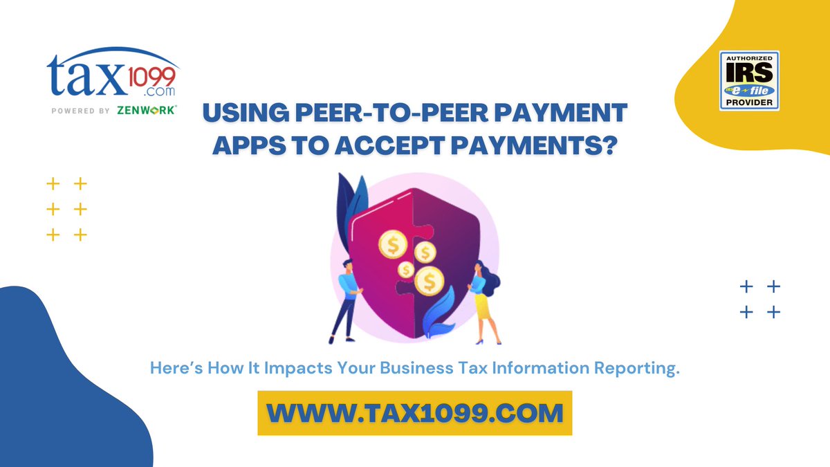 Using Peer-To-Peer Payment Apps To Accept Payments From Customers? Here’s What Happens and How It Impacts Your Business Tax Information Reporting. Learn more: blog.tax1099.com/how-peer-to-pe…

#tax1099 #peertopeer #p2ppayments #paymentapps #taxreporting #taxinformationreporting #form1099k