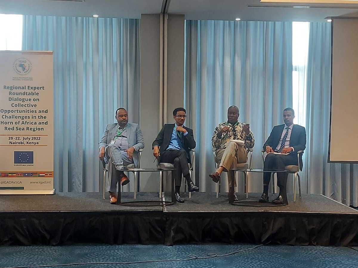 Day 2- Session II experts from IGAD Region providing their opinion on the dynamics and prospects of the HoA and Red Sea from a maritime environment perspective <a href="/AmbGuyo/">Amb. Mohamed Ali Guyo, PhD</a> <a href="/DrWorkneh/">Dr Workneh Gebeyehu</a> <a href="/igadsecretariat/">IGAD Secretariat</a> @nuurist <a href="/HelenTesfaye_/">Helen Tesfaye</a> <a href="/EU_Partnerships/">EU International Partnerships 🇪🇺</a> #EU_RedSea_programme