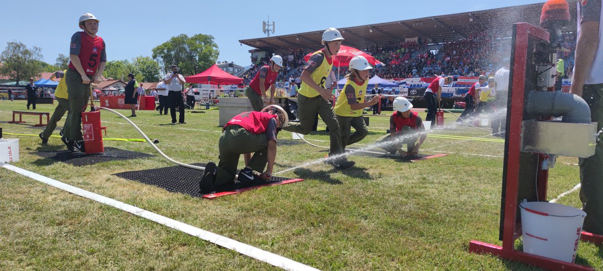 great atmosphere, exciting events, blazing sunshine, no clouds &amp; temperatures far above 30°C at the international youth competitions at the #firefighting olympics in #Celje. <a href="/ctif_org/">CTIF Int’l Fire Services Association</a>: what do you think about olympic WINTER games next time ;-)? #ctif22
