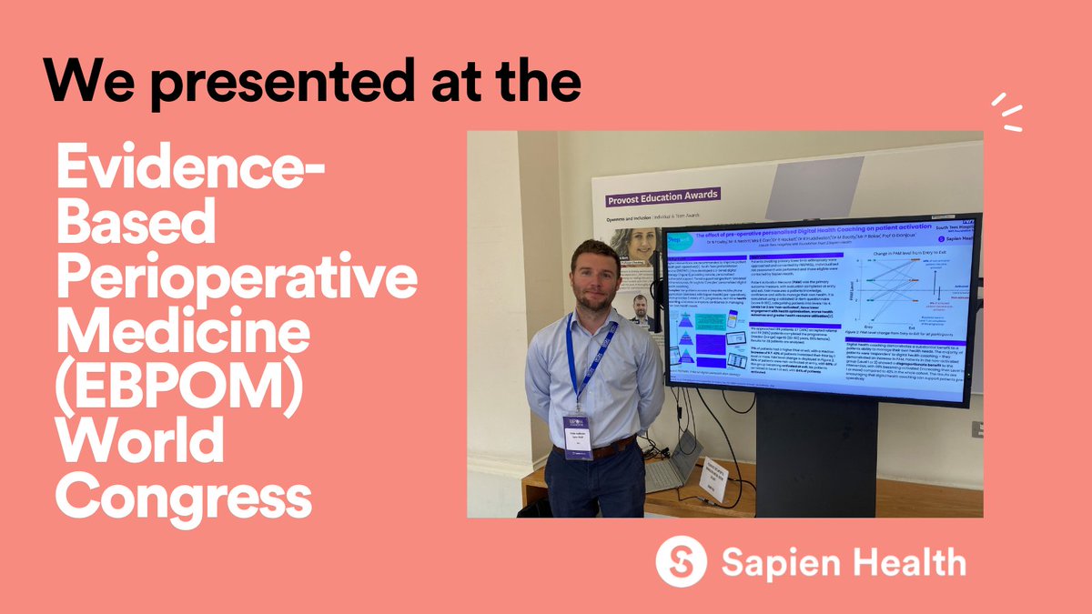 We presented at the Evidence-Based Perioperative Medicine (EBPOM) World Congress!

"A highlight was hearing <a href="/scarlettmcnally/">Prof Scarlett McNally</a> explain the role that exercise can play in helping people prepare for #surgery" - Dr. @rob_hud, CMO &amp; Co-Founder

Find out more ➡️bit.ly/3E2h7Ka