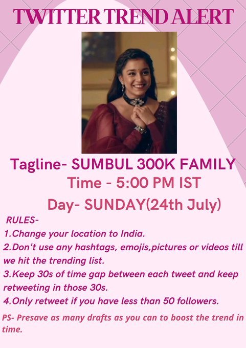 As Our Phenomenal  <a href="/TouqeerSumbul/">Sumbul Touqeer</a> has reached 300k on Instagram 

We are organising a trend to celebrate this success together with her Twitter FAMILY

We are expecting all her well wishers to make it huge for her🔥

SHARE IT AS MUCH AS POSSIBLE🤗

 #Imlie #sumbultouqeer #Arylie