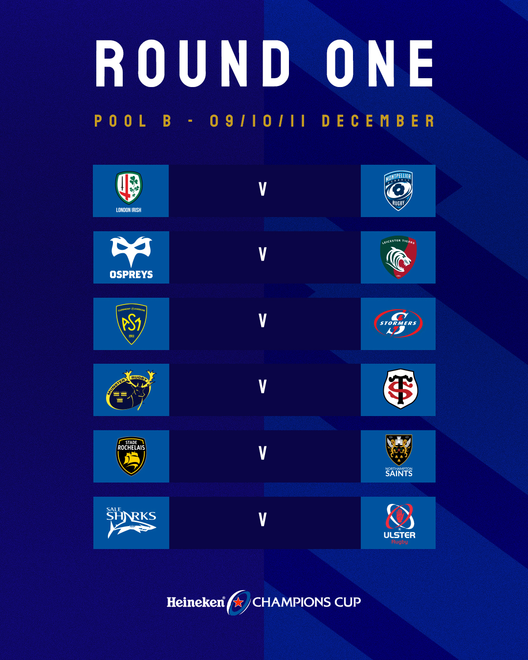 ødelagte mønster unse Heineken Champions Cup on Twitter: "#ICYMI… 🥁 The 2022/23  #HeinekenChampionsCup weekend schedule was revealed earlier today. What  games have you already circled on your calendar? 📅  https://t.co/DLtslvCxvd" / Twitter