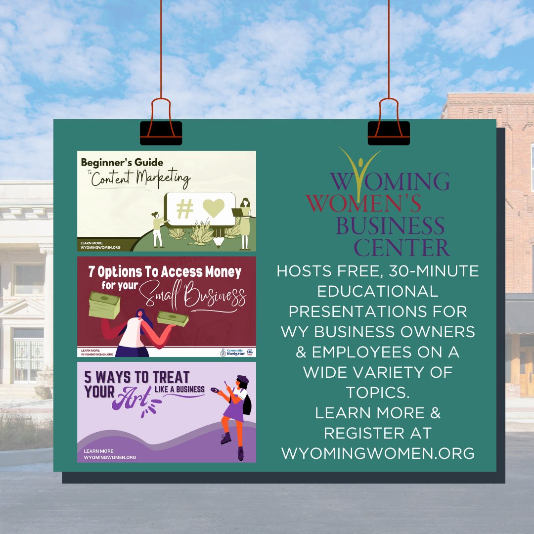 WyoBizCouncil's tweet image. Check out what&apos;s happening with some of our partners around the state in the coming weeks. From virtual trainings to public comment periods, there&apos;s a lot going on. Help us spread the word.

#partnerupdate #wybusiness #resiliency #trainings #publiccomments