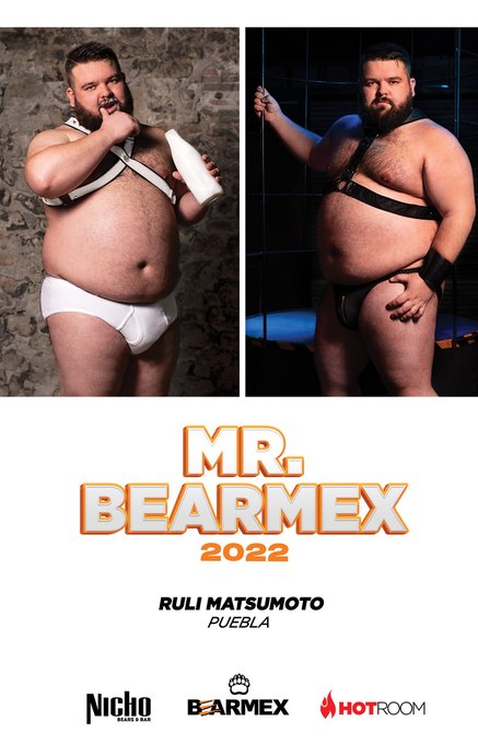 #RuliMatsumoto es MR. @BearMex_  2022. Es de Puebla y fue el elegido por la comunidad de osos para representar