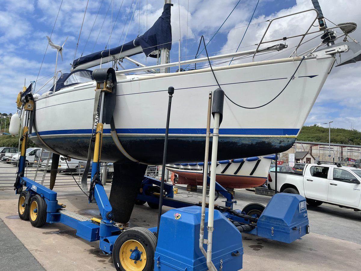 Survey underway today on the SunFast 37 Thanks to the team <a href="/Salcombeharbour/">Salcombe Harbour</a> for the professional lift out service