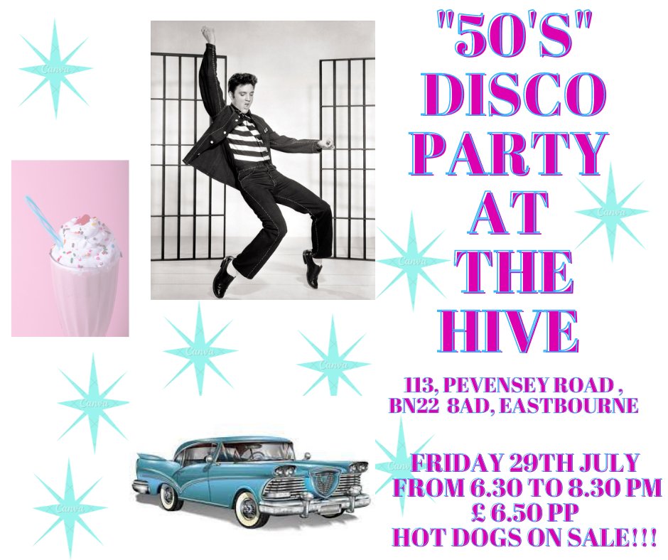 EastbournMencap's tweet photo. GET YOUR HAIR SPRAY READY AND JOIN THE PARTY!!!! https://t.co/DgiS2NK4Xm