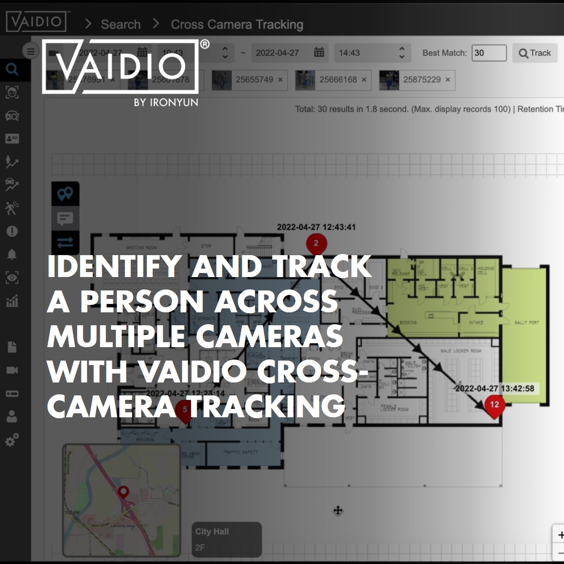 Vaidio Cross-Camera Tracking can accurately identify and track a person across multiple cameras without preloading a list or database.

Learn more about Cross-Camera Tracking by booking a demo today. ⬇️

bit.ly/3zjWZm5