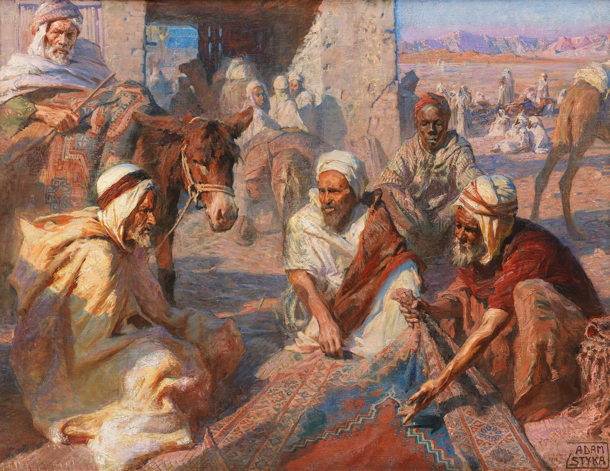polmastersofart's tweet photo. Adam Styka - Negocjacje (olej na płótnie, 130,5 x 167 cm), 1920. #PolishMastersofArt #PolishArt #PolskaSztuka #AdamStyka https://t.co/5aHISGPhQY