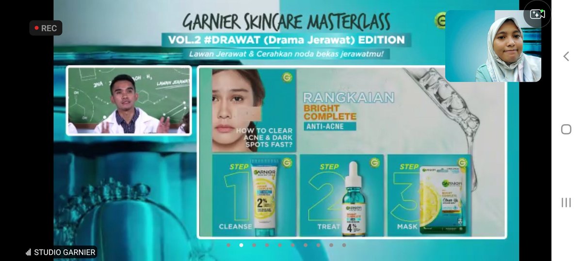 SAKelana's tweet photo. Seru banget zoom bareng @GarnierID di MasterClass
Hari ini di bahas tentang Drama Jerawat dan produk rangkaian bright complete yang cucok banget buat para acne fighter.. Sekarang dah ga takut lagi deh sama jerawat..

#GarnierSkincareMasterclass 
#DRAWAT
#SolusiDRAWAT https://t.co/Ic5EgUJWZh