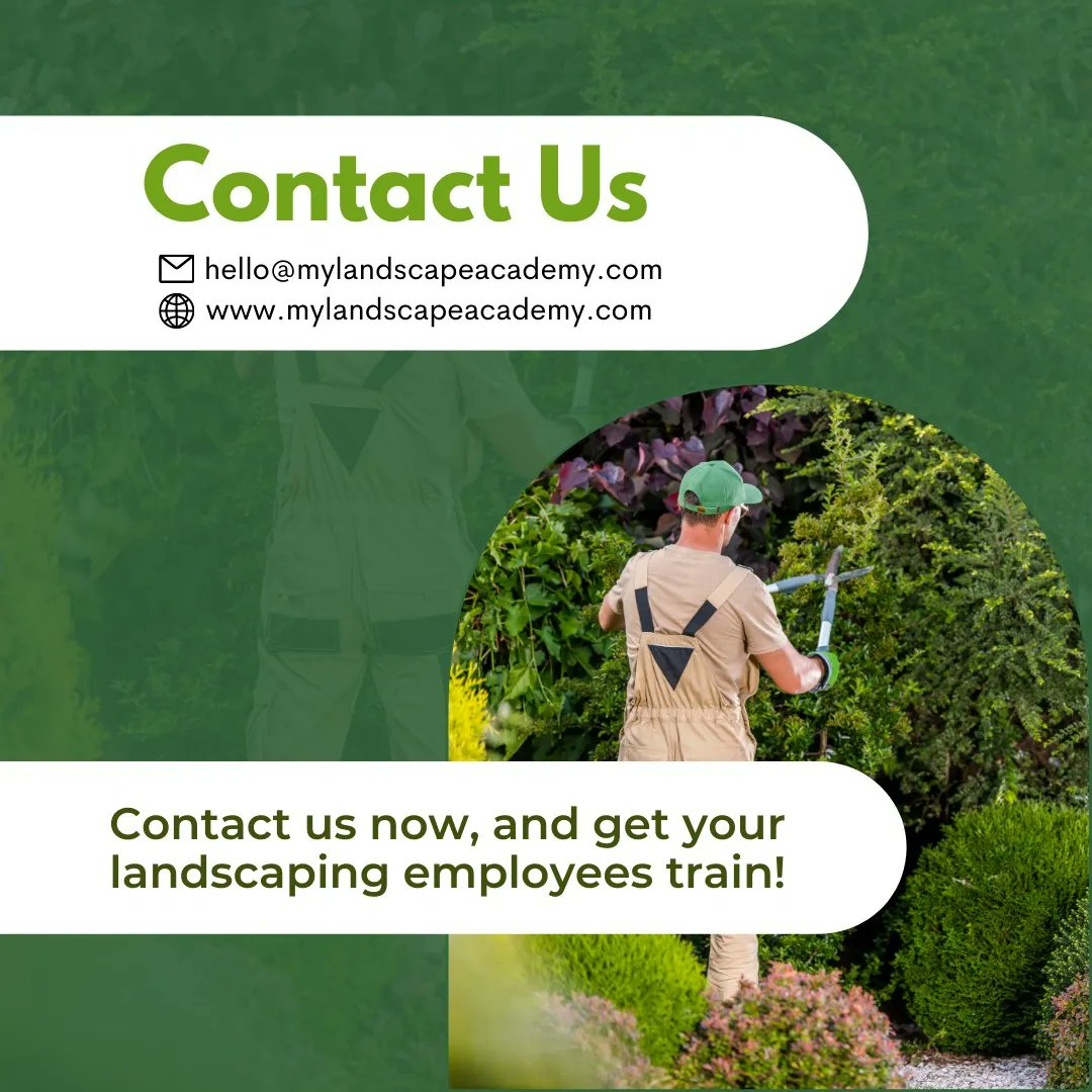 MyLandscapeAcad's tweet photo. Contact us now, and get your landscaping employees train!
#onlinetraining #onlinepersonaltraining #trainingonline #onlinebusinesstraining #onlinefitnesstraining #employeetraining #employeestraining #employeetrainings #landscaping #landscapingdesign #landscapingcompany https://t.co/VX0nG4HRFS