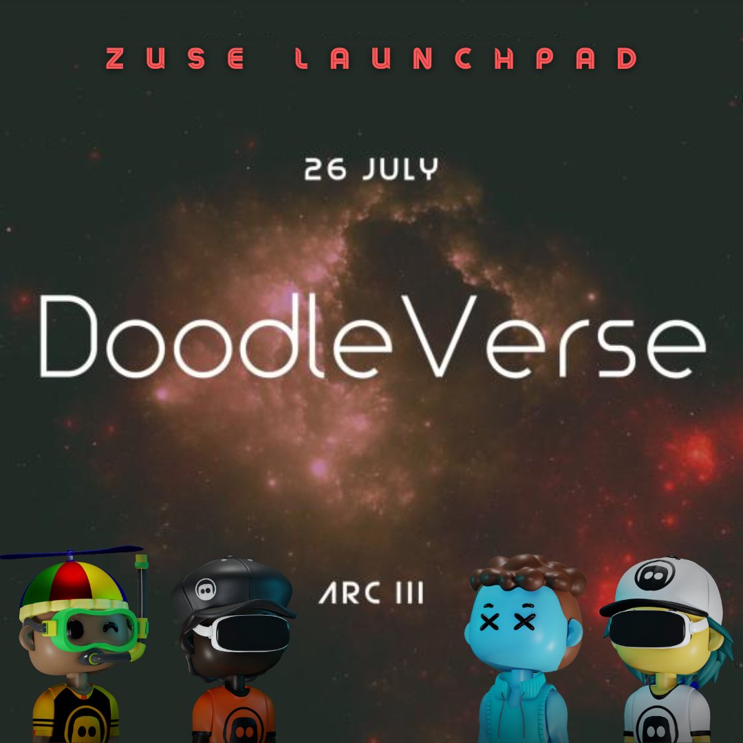 doodleversenft's tweet photo. Doodleverse Arc 3 is going to drop very soon! Arc 3 will be Dropping on July 26 on @ZuseMarket. The team is very dedicated to provide the best possible experience for the Arc 3 drop. 

Please keep an eye out for WLs on the server! (link in bio)
#HederaNFT #HBARNFT #HBAR #Hedera https://t.co/76I4TvB8Cb