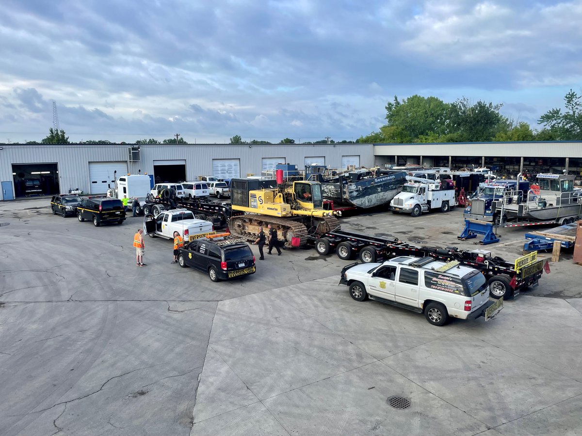 Today, we have a "Super Load" leaving our Niagara Falls Yard Complex headed to one of our jobsites in Monroe, Michigan carrying one of our PC 800 Excavators. The truck and trailer combo is 135’ long with 13 axles and over 200,000lbs! #YellowIron #SafetyFirst