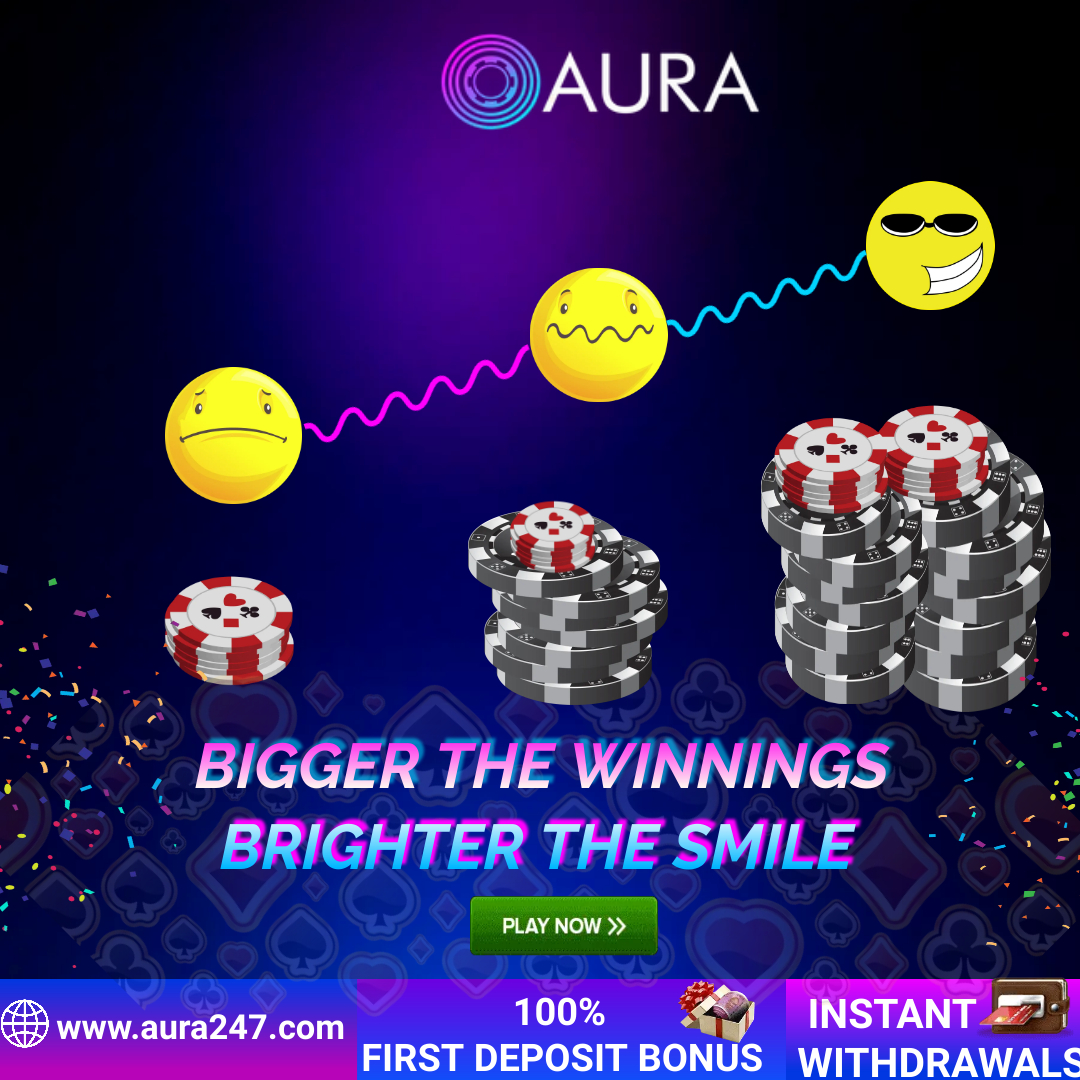 Bigger the winnings $ Brighter the smile :) Play various casino and live casino games today with aura247.com