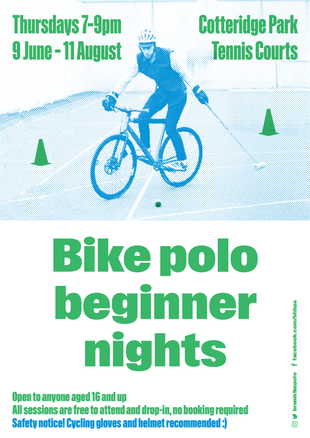 If this summer of sport in Birmingham is inspiring you to try a new activity, why not join us in <a href="/CotteridgePark/">Cotteridge Park</a> for a beginners session?! Thursday 7-9pm. Anyone over 16 is welcome and we can lend you equipment (please bring a bike helmet and gloves if you have them).