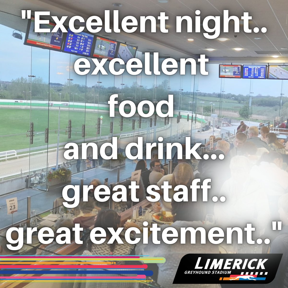 LimkGreyhound's tweet photo. Bravo๐๐
It seems Vin enjoyed his night with us โบ๏ธ
Experience an 'Excellent Night' for yourself with us TONIGHT๐ฅณ
Enjoy a beautiful meal at our restaurant!
To book your restaurant seat https://t.co/95vURl9oyt
#ThisRunsDeep #GoGreyhoundRacing #Limerick #EatInLimerick https://t.co/XWaSnq96le