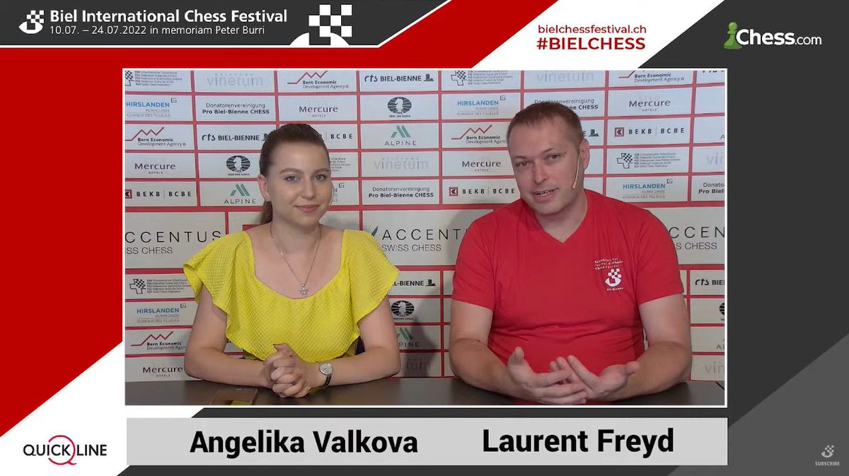 Biel Chess Festival (@bielfestival) on Twitter photo Now on our live stream: #BielChess Main Arbiter <a href="/iachess64/">Laurent Freyd</a>! He is also the Chairman of FIDE Arbiters'
Commission and will leave for #ChessOlympiad in #Chennai soon.
Follow live on: youtube.com/watch?v=iGrtjP… Now on our live stream: #BielChess Main Arbiter <a href="/iachess64/">Laurent Freyd</a>! He is also the Chairman of FIDE Arbiters'
Commission and will leave for #ChessOlympiad in #Chennai soon.
Follow live on: youtube.com/watch?v=iGrtjP…