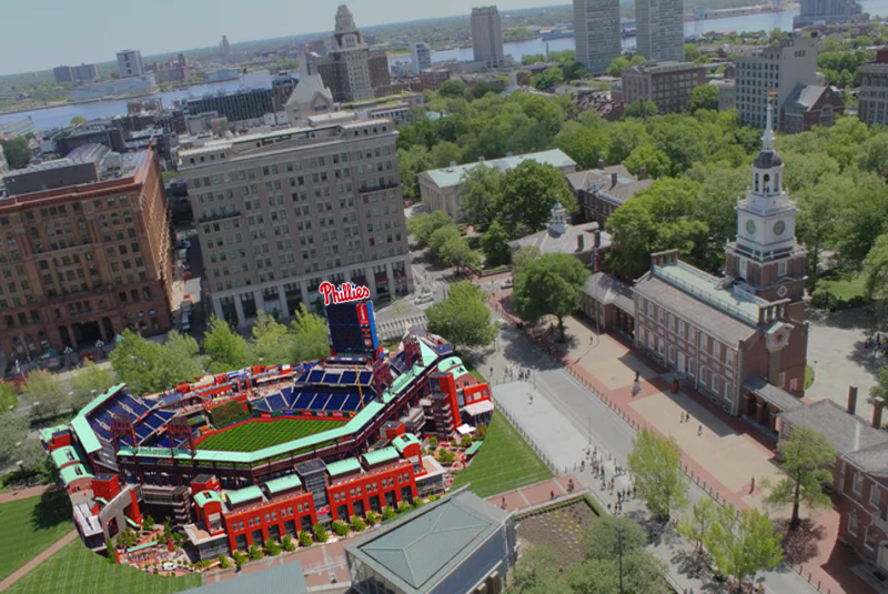 Phillies_Muse's tweet image. BREAKING: Phillies also announce plans for a new stadium. Construction is projected to start in 2054 and will be located on 6th &amp;amp; Market Street.
