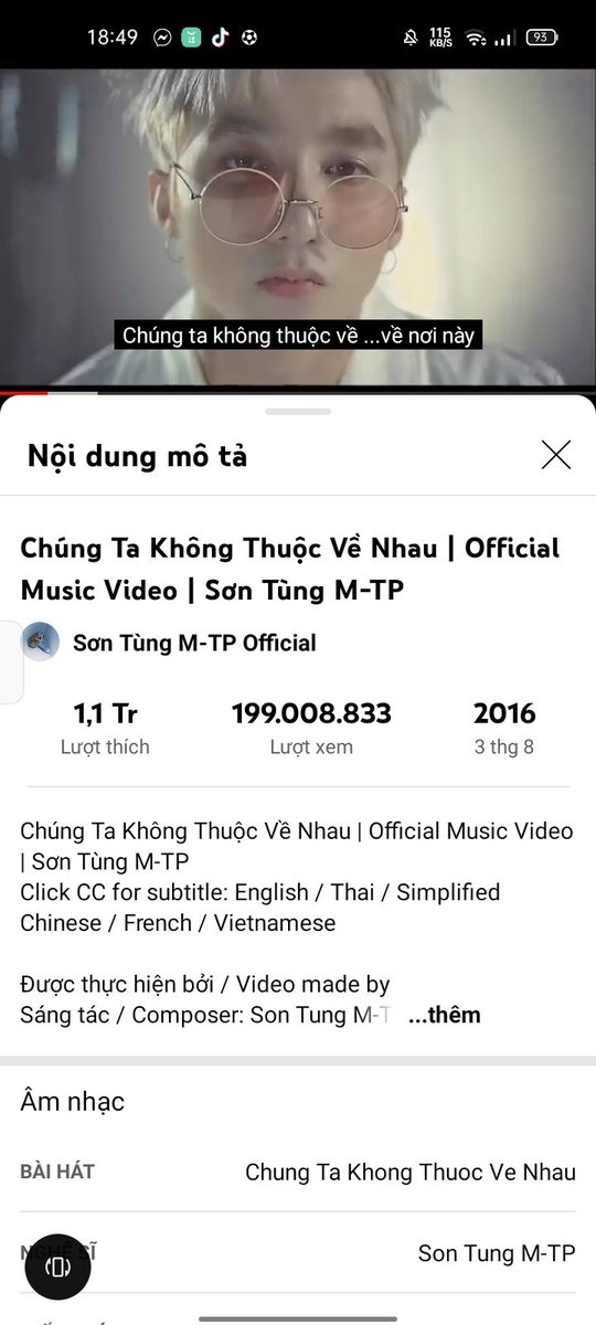200M cố lên nào mn còn 1M view cuối cùng thôi💪💪💪

#chungtakhongthuocvenhau
#SonTungMTP 
#200Mview