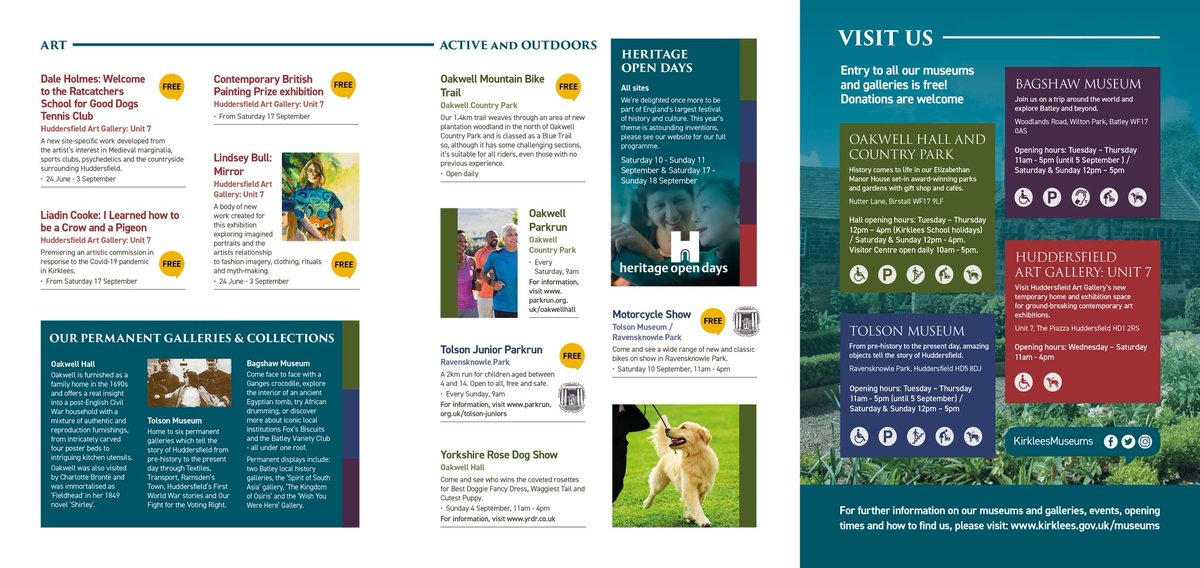 Take a look at What's On this Summer at Kirklees Museums &amp; Galleries. 

From family trails, workshops and festivals to Art Exhibitions, there's lots to explore at our sites - #OakwellHall, #BagshawMuseum #TolsonMuseum and #HuddersfieldArtGallery