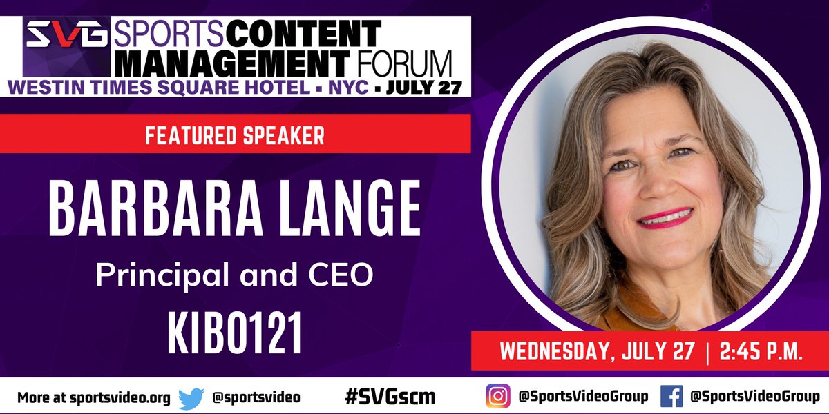 blange's tweet image. I&apos;ll be participating in next week&apos;s SVG event in NYC.  Hear about sustainability efforts in storage and media.  You can still register for this excellent event at sportsvideo.org  #SVGscm  #sustainability #womeinintech @blange