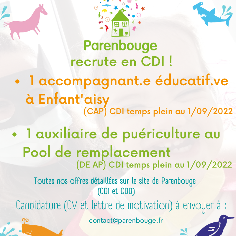 👉 Après l'été c'est la rentrée... pourquoi pas à Parenbouge ?
👍 Rejoignez notre équipe !
Offres sur parenbouge.fr
#parenbouge #petiteenfance #creche #rennesvilleetmetropole