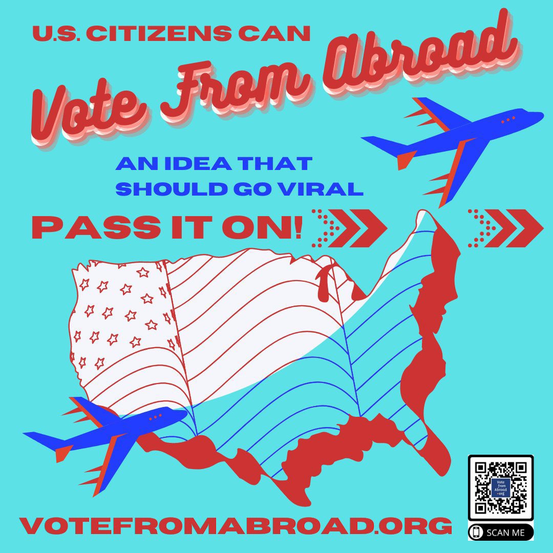demsabroadisr's tweet photo. .@Majority54 did you know that Americans can vote from anywhere in the world?  You could help @demsabroad reach more voters if you mentioned #VoteFromAbroad in your #GrabAnOar segment https://t.co/XOQ7dfNTPG