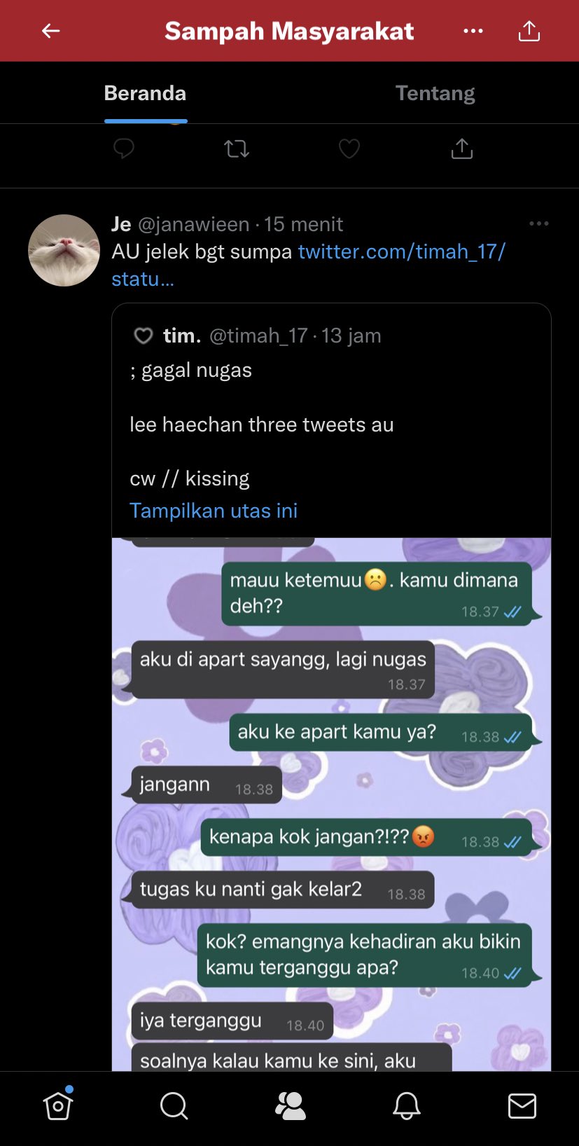 Baca Bio Sist On Twitter Pertama Temen Gue Dapat Notif Qrt Tau Gak 
