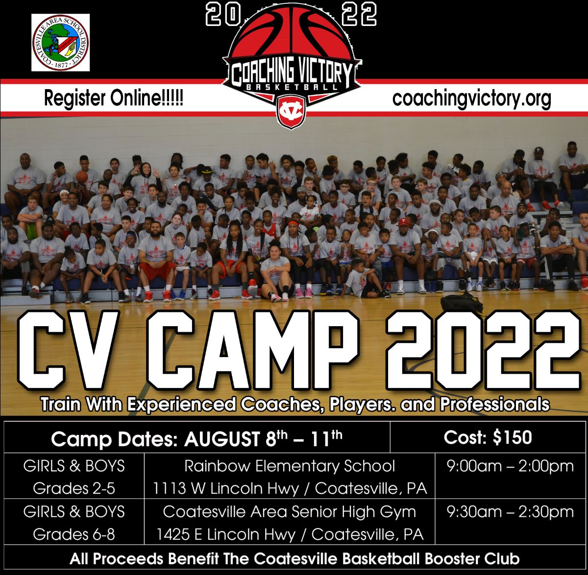 CV_Basketball's tweet photo. Coaching Victory Returns with CV Camp 2022! - https://t.co/5zFok3tnKg https://t.co/ZKbkeqsWM3