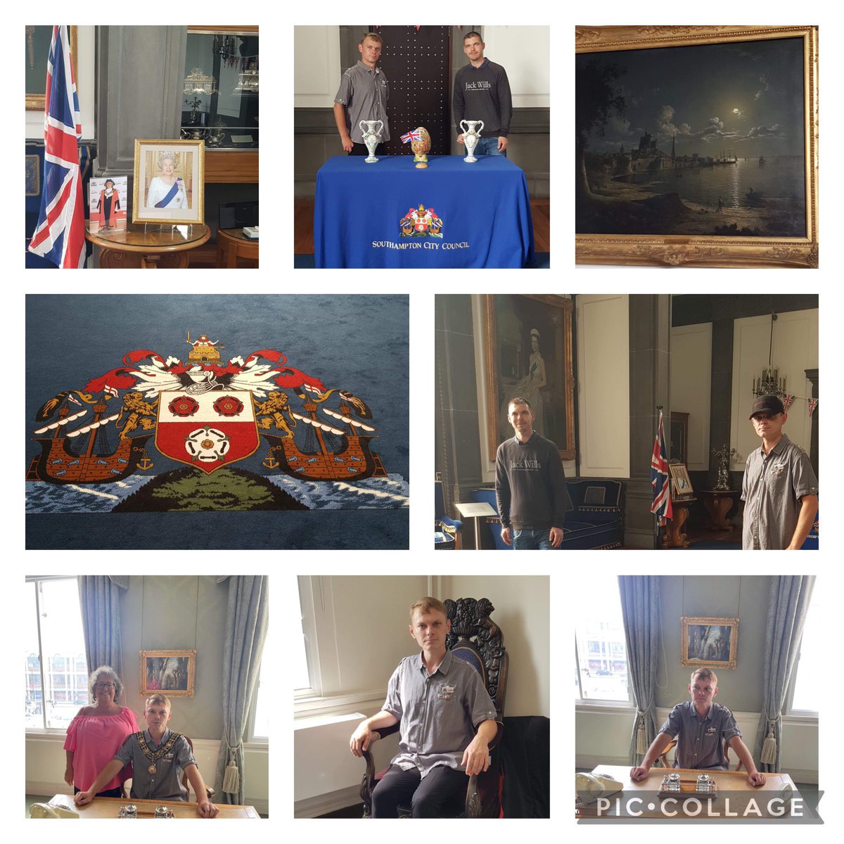 Jacwee67's tweet photo. Great to show friends round the Mayors Parlour today. Good discussion about the history of the Civic. #bestjobinworld #8OOthMayor #civiclife. @sotonwhitbread https://t.co/MkWgBoTtQQ