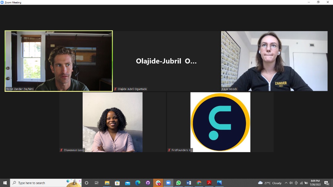 Ọlájídé-Jubril ÒGÚNTÁDÉ (@olajidejubril_) on Twitter photo It was such a great time conversing with <a href="/RobinPZander/">Robin P. Zander 🤸</a> and Kaya Woods of <a href="/Zander_Media/">Zander Media</a>, on strategies to help us <a href="/firstfounderscc/">FirstFounders Inc.</a> align with our marketing goal and vision
A big thank you also goes to <a href="/HustleFundVC/">Hustle Fund 🦛🌽💛</a> for making this possible.. It was such a great time conversing with <a href="/RobinPZander/">Robin P. Zander 🤸</a> and Kaya Woods of <a href="/Zander_Media/">Zander Media</a>, on strategies to help us <a href="/firstfounderscc/">FirstFounders Inc.</a> align with our marketing goal and vision
A big thank you also goes to <a href="/HustleFundVC/">Hustle Fund 🦛🌽💛</a> for making this possible..