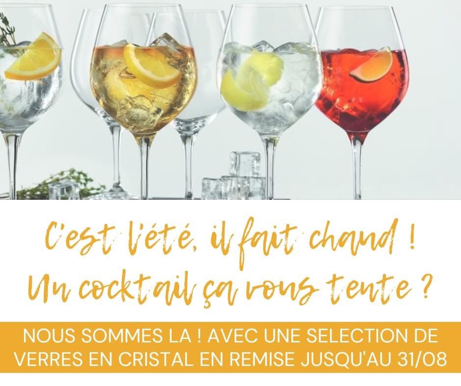 parlapapa's tweet photo. Voici notre sélection de verres en cristal à prix réduits🎁 pour que le contenu de votre cocktail fasse autant d'effet que son contenant...
https://t.co/15Tz4qXsaf #farniente #farnienteausoleil #soleil #soldes #cocktail #cristal https://t.co/AkNpUhenW5