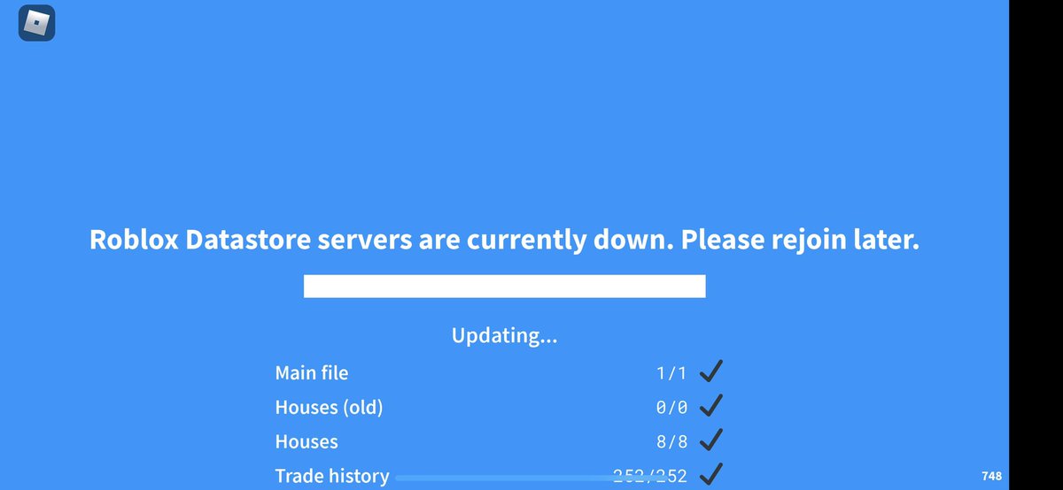 TenacityBlu's tweet photo. @PlayAdoptMe I’m going on almost 24 hours still stuck at the  screen below. I’ve tried every possible “fix” but nothing has worked. Do you need my username? Thanks! https://t.co/1cra2ug32C