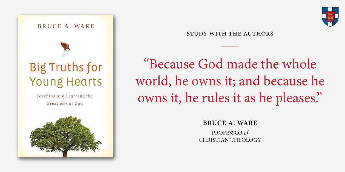 SBTS's tweet photo. "Because God made the whole world, he owns it; and because he owns it, he rules it as he pleases." - Dr. Bruce Ware, T. Rupert and Lucille Coleman Professor of Christian Theology at #SouthernSeminary.
Read More: https://t.co/HY4Grjl5Py
#StudyWithTheAuthors https://t.co/TnsHor3yab
