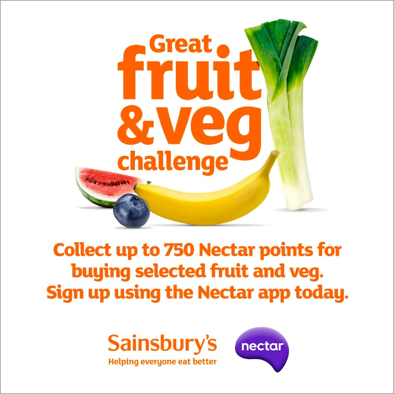 sainsburys's tweet photo. Brace your baskets 💪

The #GreatFruitandVegChallenge has officially started, which means you can collect a boatload of bonus Nectar points.

Visit the Nectar app to get started. T&amp;Cs apply. See 
https://t.co/iHRKw0IyN0