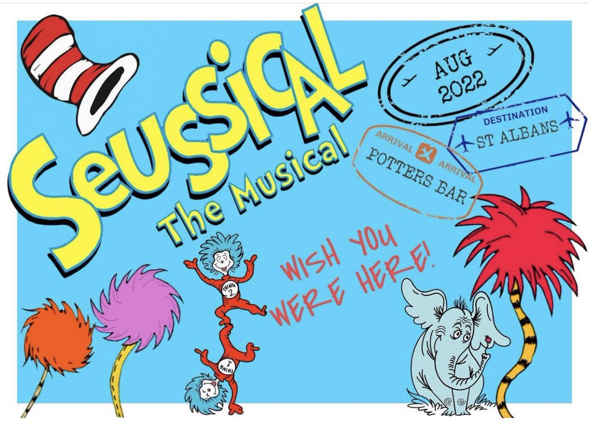 JOIN US IN WHOVILLE THIS SUMMER!☀️

Top Hat’s summer courses are back with Seussical The Musical!✨ Put a show on in a week⭐️

All our locations are Potters Bar and St Albans! Ages 4-17 years! 

☀️For more information please email us at: admin@tophatstageschool.co.uk