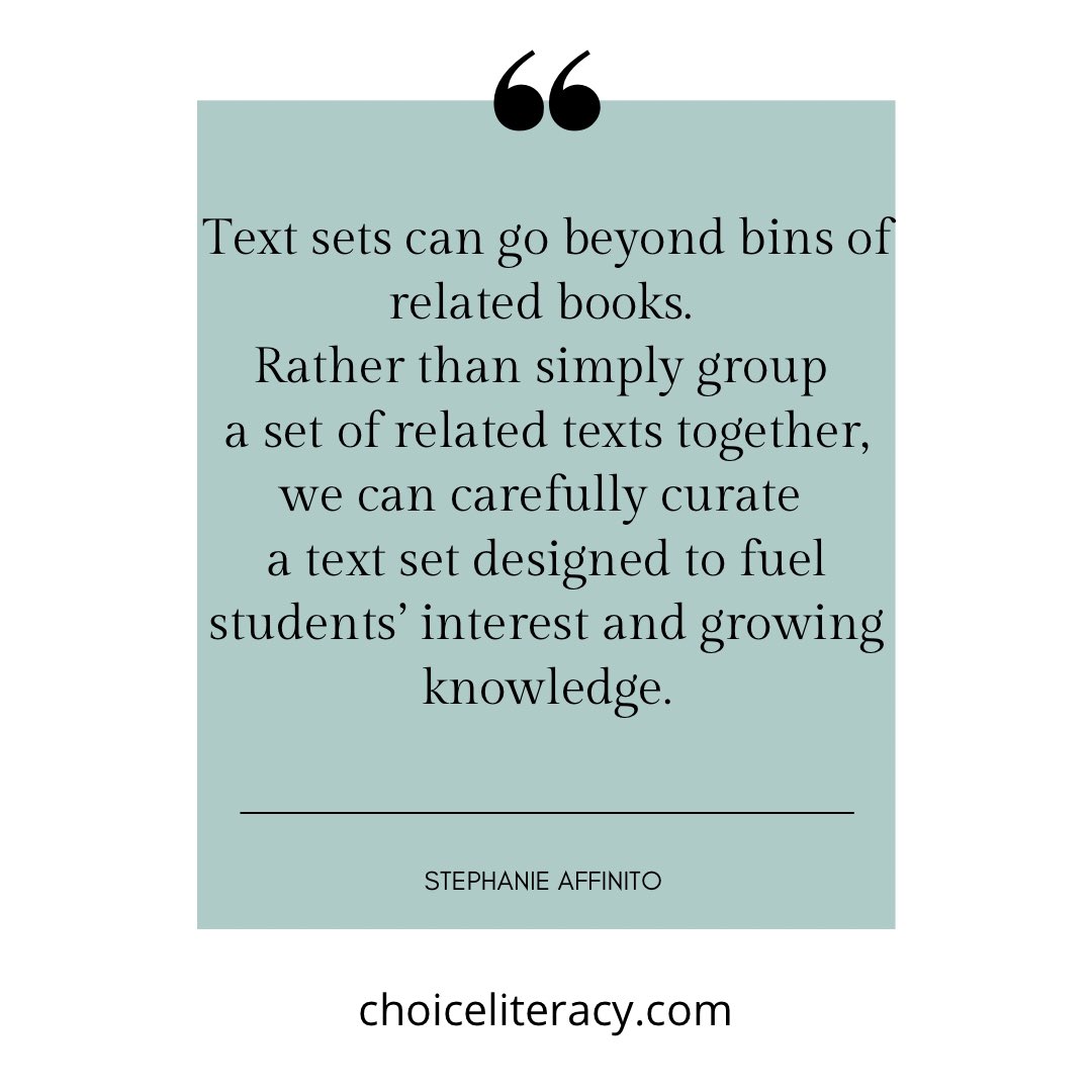 ChoiceLiteracy's tweet image. Summer provides the gift of time to curate #textsets. In this #ChoiceLiteracyMember article, @AffinitoLit helps us broaden our lens to build engaging and flexible sets.

Creating Text Sets for #Inquiry: choiceliteracy.com/article/creati…

#literacy #choice #readingworkshop #k12 #education
