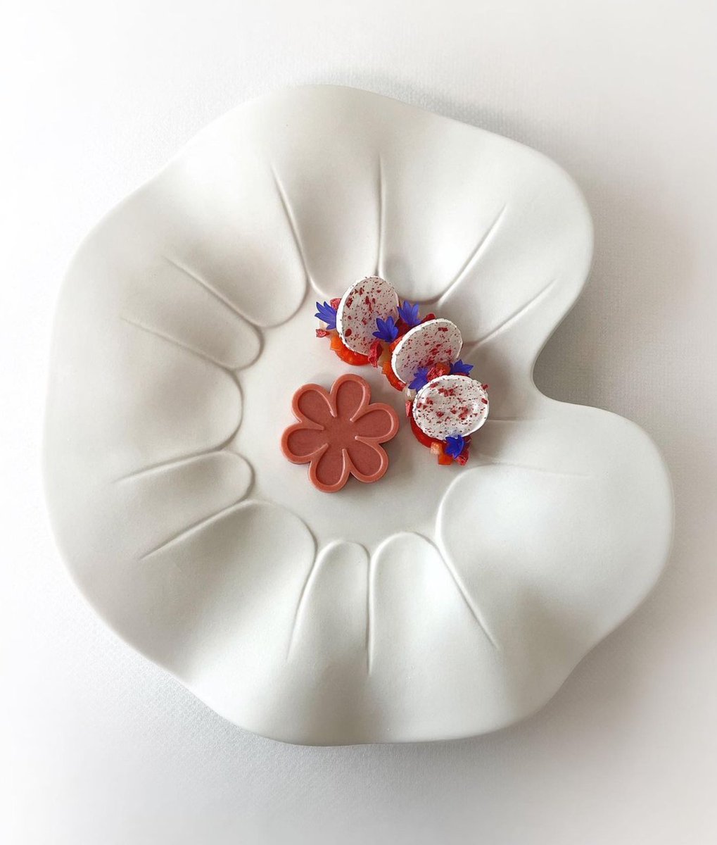 Pordamsa's tweet image. A refreshing proposal on the lovely Nectar plate 🌸 from Restaurant Latour by chef Kenny Friederichs. 
⁠
#pordamsa #pordamsaplates #handmadetableware #tableware #porcelain #whiteporcelain #culinarylife #gourmet #culinary #foodphotography #instapic