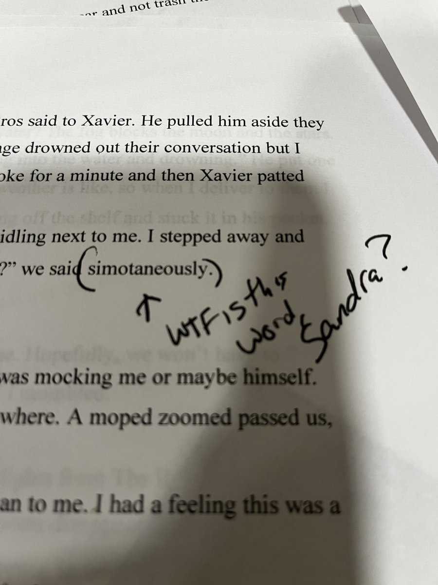 I love when I leave myself notes in my manuscript