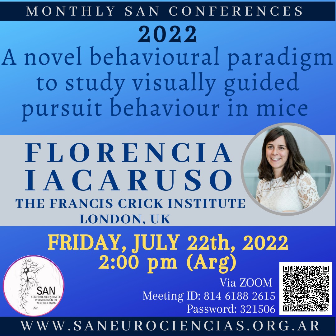 RayesDiego's tweet photo. Remember! Tomorrow Friday 22nd at 2 pm Argentina time. Please spread the word!
@SAN_neuroAr @MuraroNara @CeleRob22 @javierzsm_ https://t.co/66eGUfuoyu