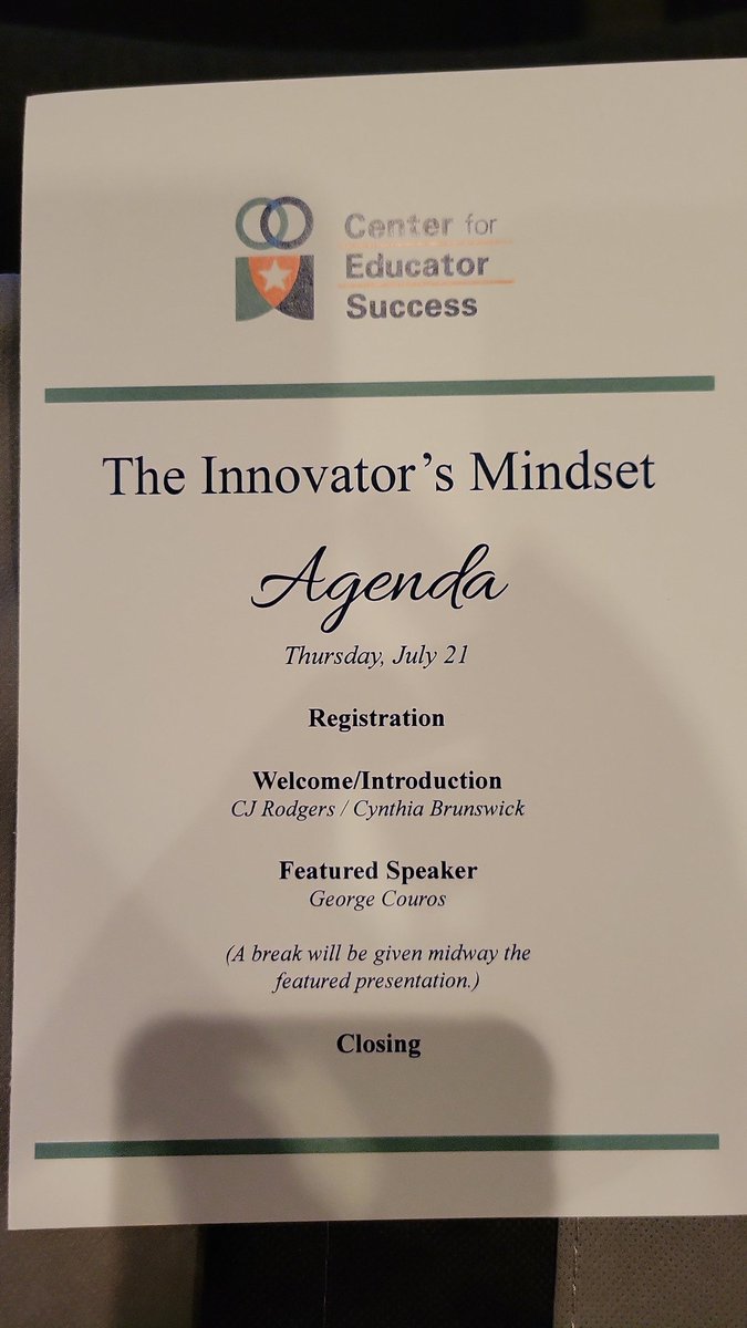 Attending The Innovator's Mindset #HCDELeads <a href="/gcouros/">George Couros</a>  <a href="/tarrynce/">Tarrynce Robinson, Ed.D.</a>