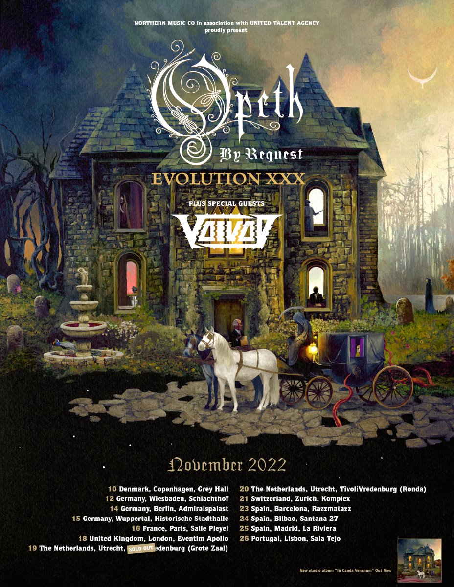 Opeth T Shirt in Cauda Venenum Album Cover Band Logo Nouveau Officiel Homme 