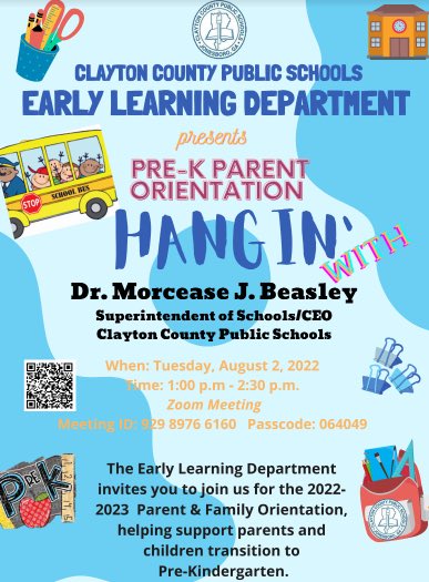 Welcome Back Suder Family! Please come out and HANG WITH OUR SUPERINTENDENT DR. BEASLEY!