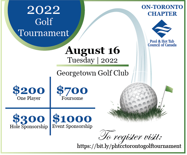 PHTCC - TORONTO CHAPTER GOLF TOURNAMENT – TUESDAY, AUGUST 16, 2022
at Georgetown Golf Club – 8:30 am shotgun start:

DO NOT MISS OUT REGISTER YOUR FOURSOME TODAY!!

To register please visit: bit.ly/3o7Gtz4